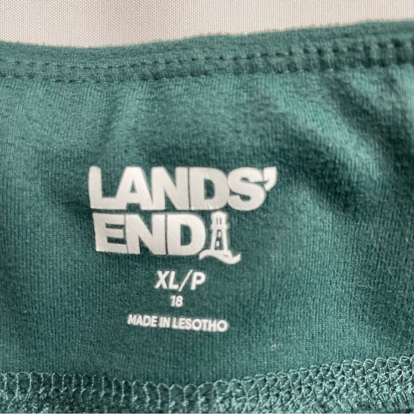 Lands' End Women’s Green XLP Flare-Leg Pants Active Comfy Pull-On Athleisure - Picture 4 of 6